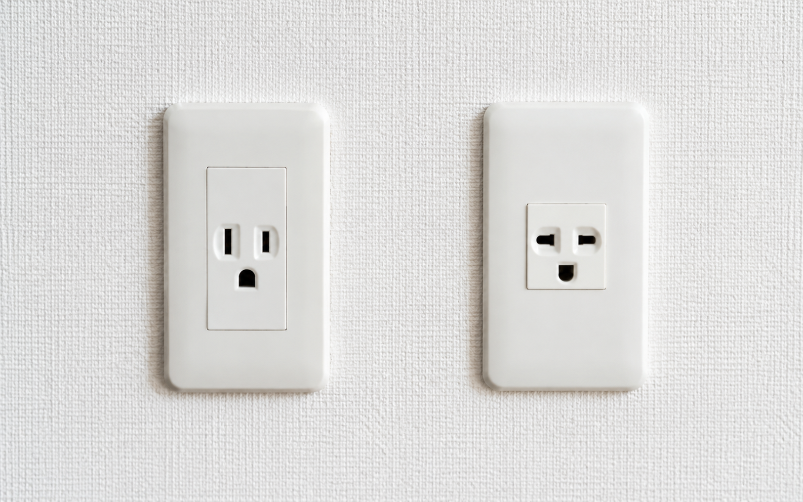 100Vと200Vのエアコン専用コンセントを確認するイメージ