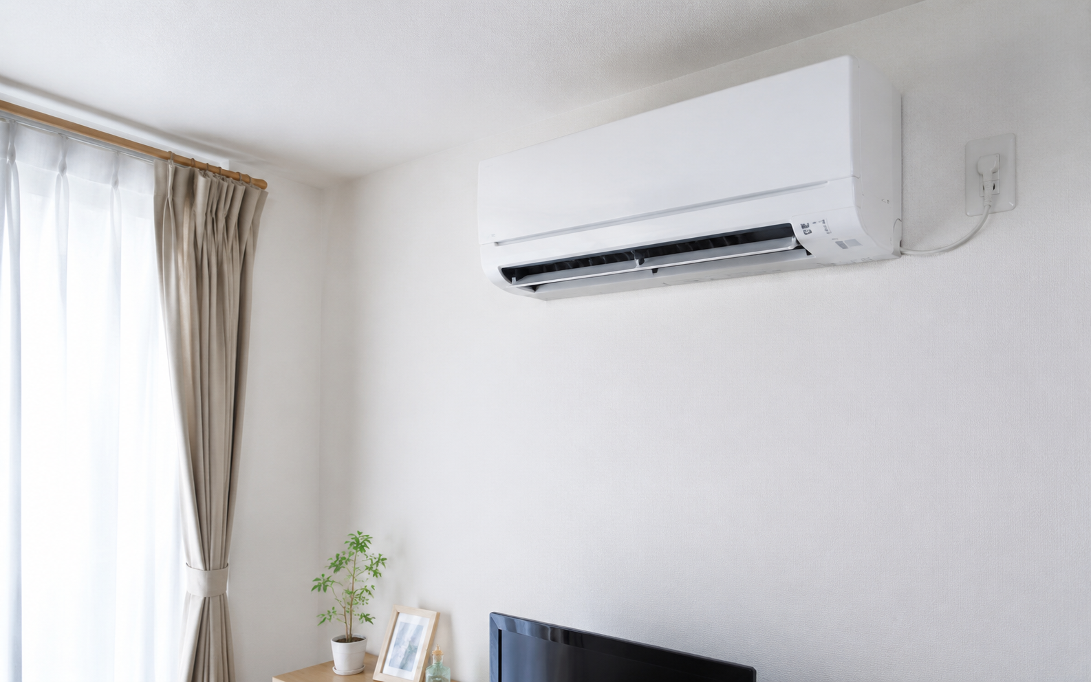 エアコン専用コンセントを設置する住宅の室内機まわり